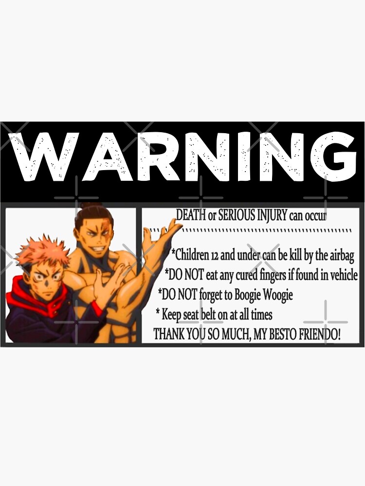 "Anime car warning" Sticker by Isabellelouis00 | Redbubble