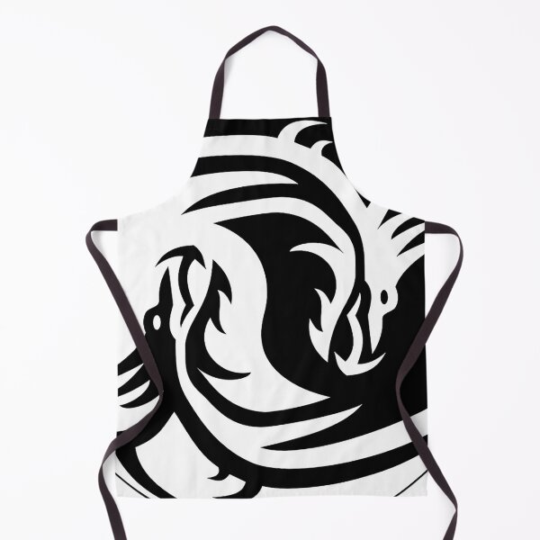 Item preview, White Black Ying Yang Dragon design, fire breathing dragon, claws, designed and sold by Nostrathomas66.