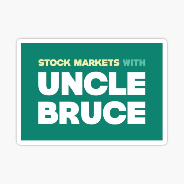 Colourful Uncle Bruce sign Sticker