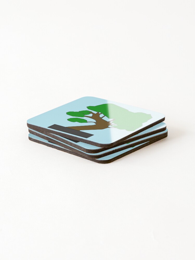 Thumbnail 4 of 5, Coasters (Set of 4), Bonsai Tree Drawing designed and sold by RioCariocaClub.