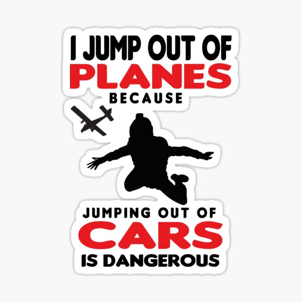 Parachutisme – Je saute des avions Sticker