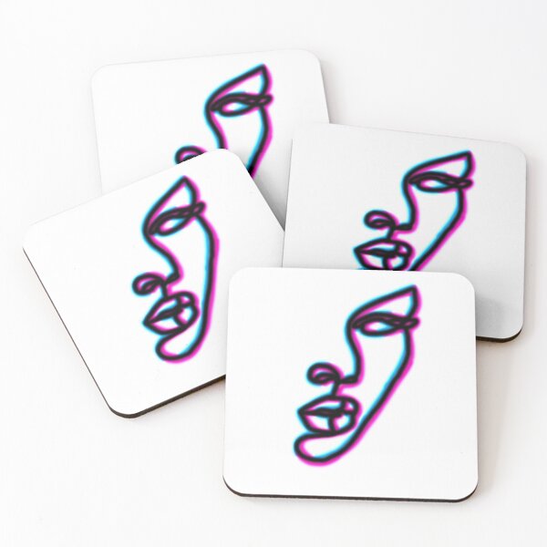 Item preview, Oneline glitch art face designed and sold by Bregjevt.