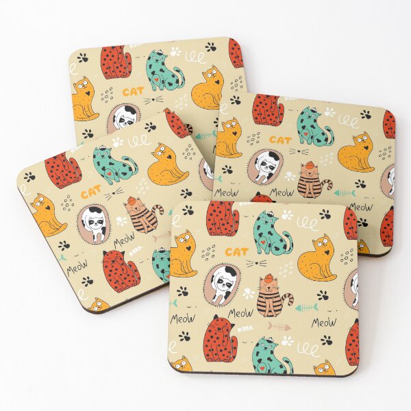 Item preview, Cute Pattern Of Cats, Simple Colorful Design, Cat Pattern designed and sold by PandaSoul.