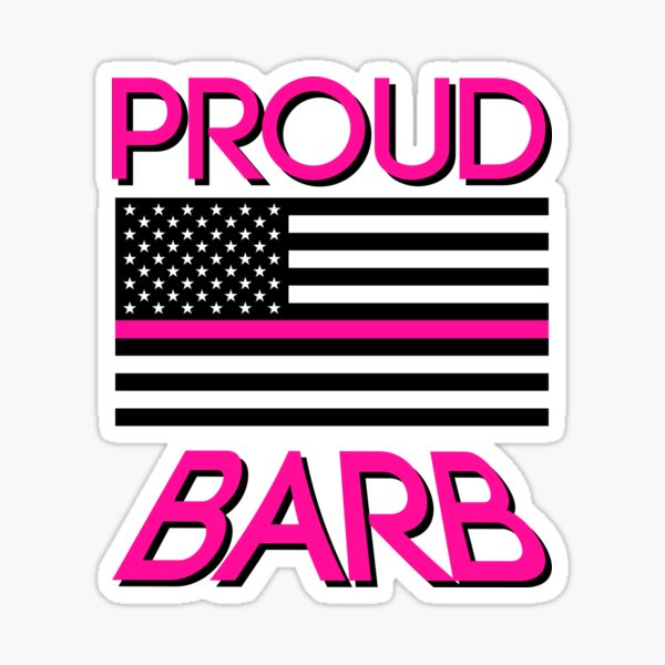 "Proud Barb W/ Back The Barbz Flag" Sticker For Sale By Geoui | Redbubble