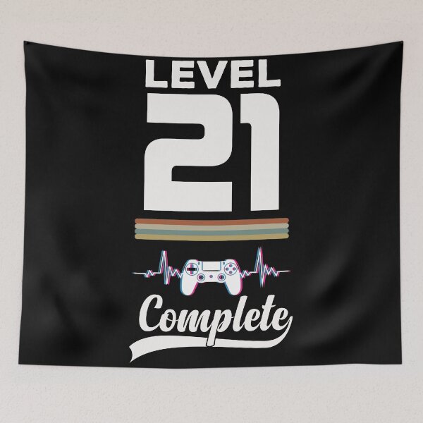 Item preview, Level 21 Complete - Born in 2000 Gaming - 21st Birthday Anniversary Video Game Father's Day Christmas Present designed and sold by ALITOPRINCE.