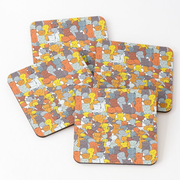 Item preview, Seamless Cute Pattern Of Cats, Simple Colorful Design, Cat Pattern designed and sold by PandaSoul.