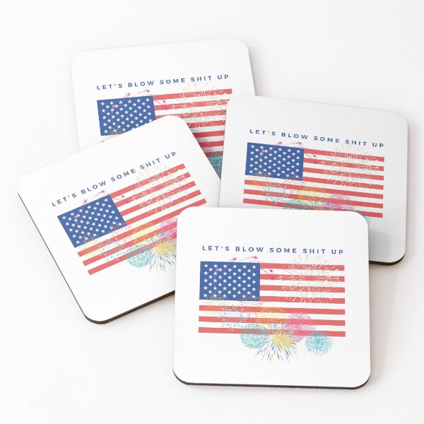 Item preview, Let's Blow Some Shit Up - 4th of July Fireworks - American Flag designed and sold by MassiveArtist.