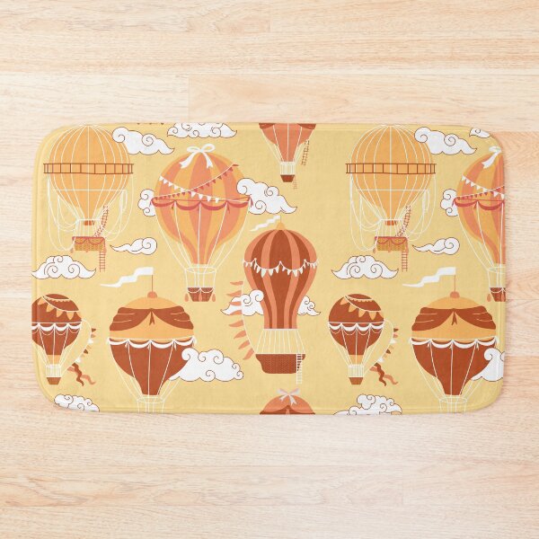 Item preview, Yellow Hot Air Balloons Pattern designed and sold by space-kitten.