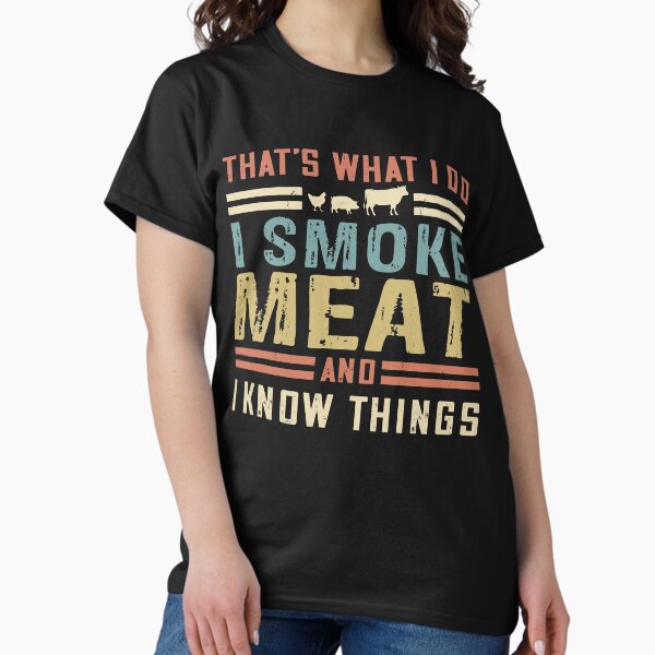 Item preview, Perfect Pitmaster Gift Meat Grilling Barbecue Meat Smoker - I Smoke Meat And I Know Things Retro  designed and sold by Ameddesigns.