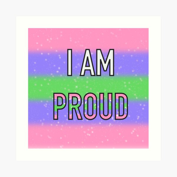 Trigender I Am Proud Pride Flag Art Print By Yourrubyfren Redbubble