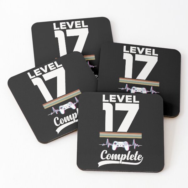 Item preview, Level 17 Complete - Born in 2004 Gaming - 17th Birthday Anniversary Video Game Father's Day Christmas Present designed and sold by ALITOPRINCE.