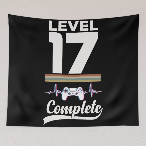 Item preview, Level 17 Complete - Born in 2004 Gaming - 17th Birthday Anniversary Video Game Father's Day Christmas Present designed and sold by ALITOPRINCE.