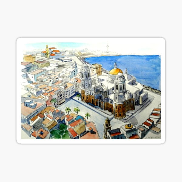Cadiz Cathedral Square Sticker