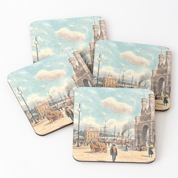 Item preview, Vintage Illustration of Dundee, Scotland - Harbour & Royal Arch designed and sold by yourscotland.
