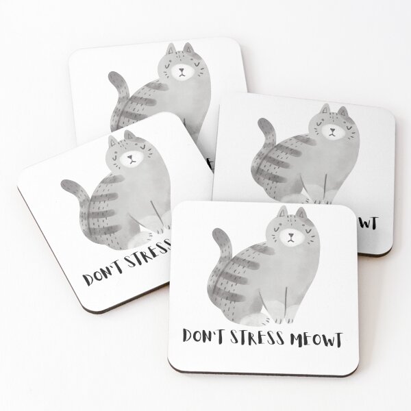 Item preview, Don't Stress Meowt Funny Kitty Cat designed and sold by ILLYL Creatives.