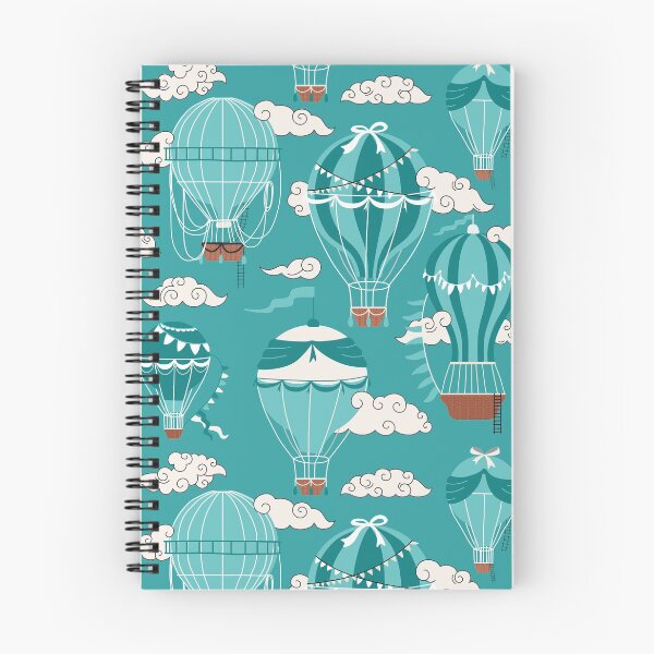 Item preview, Blue Hot Air Balloons Pattern designed and sold by space-kitten.