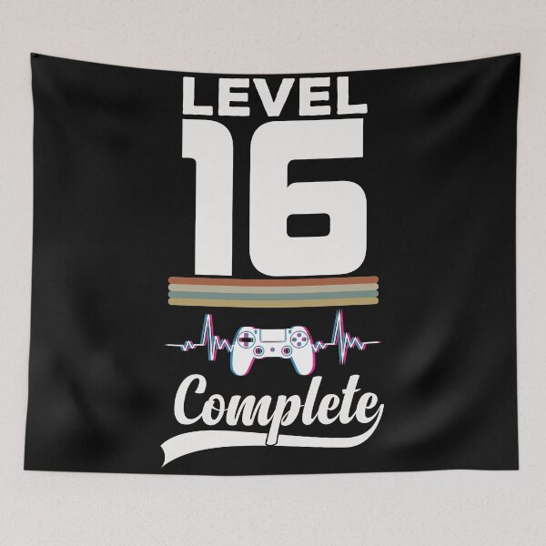Item preview, Level 16 Complete - Born in 2005 Gaming - 16th Birthday Anniversary Video Game Father's Day Christmas Present designed and sold by ALITOPRINCE.
