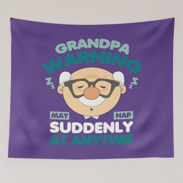 Item preview, May Nap Suddenly At Any Time Funny Grandpa Warning designed and sold by Chris Pierre Art.