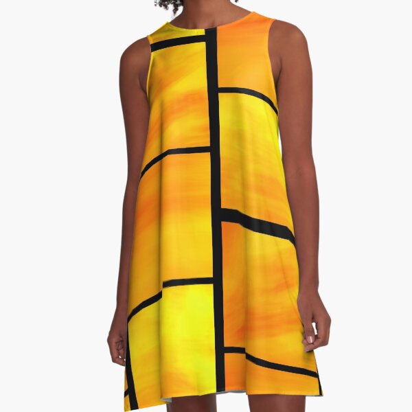 abstract trittico 1 A-Line Dress