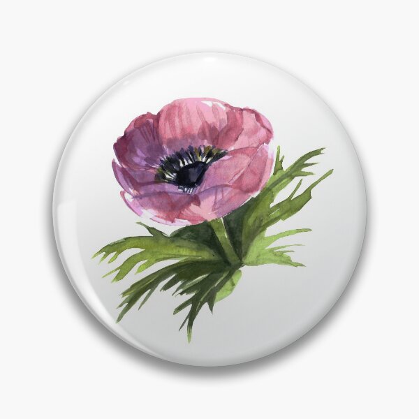 Item preview, Watercolor Anemone. Vintage Pretty Anemone. designed and sold by ZheltakovaIana.