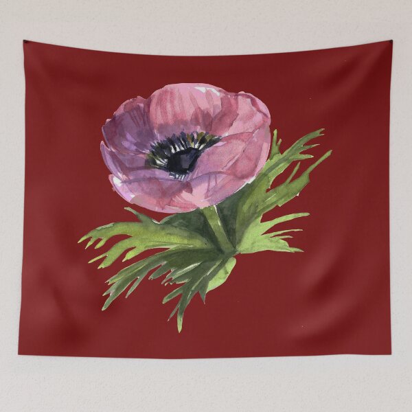 Item preview, Watercolor Anemone. Vintage Pretty Anemone. designed and sold by ZheltakovaIana.