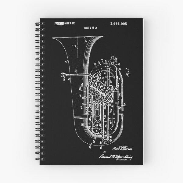 Artikelvorschau, Euphonium Player Cool Patent Style Bariton entworfen und verkauft von weirdrelatives.
