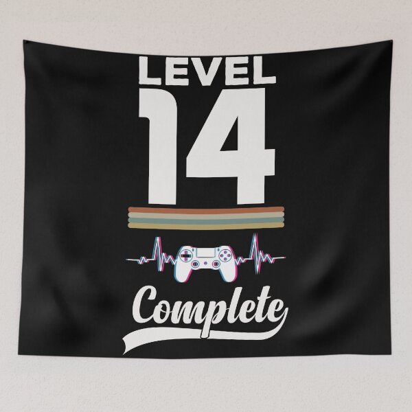 Item preview, Level 14 Complete - Born in 2007 Gaming - 14th Birthday Anniversary Video Game Father's Day Christmas Present designed and sold by ALITOPRINCE.