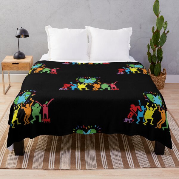Keith Haring Rap Shirt Outfit, beste Geschenkidee, Diversit| Perfektes Geschenk Fleecedecke