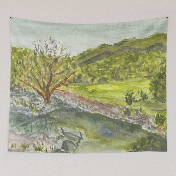 Item preview, View from Brundholme Bridge on the Keswick to Threlkeld Railway Path designed and sold by LymphomaLass.
