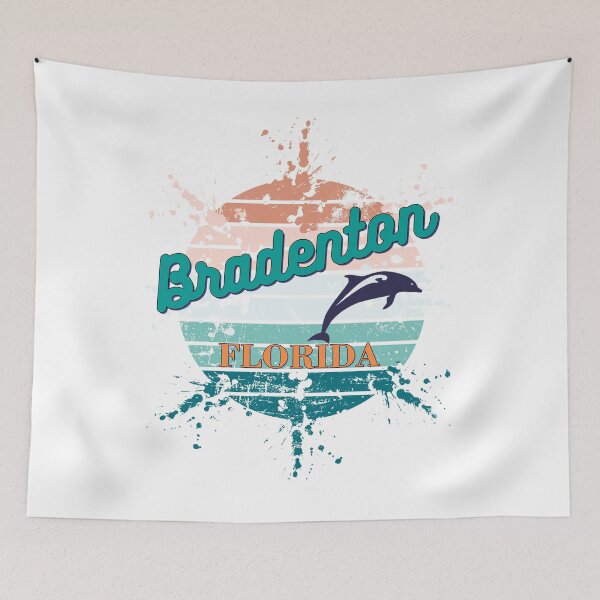 Item preview, Brandenton Florida Exploding Watercolor Retro Sunset  designed and sold by adriana-holmes.