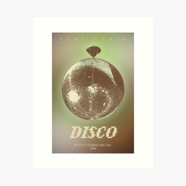 Aperçu de l'œuvre AFFICHE DE LA MALÉDICTION DE SURF DISCO créée et vendue par Sarah Wu.