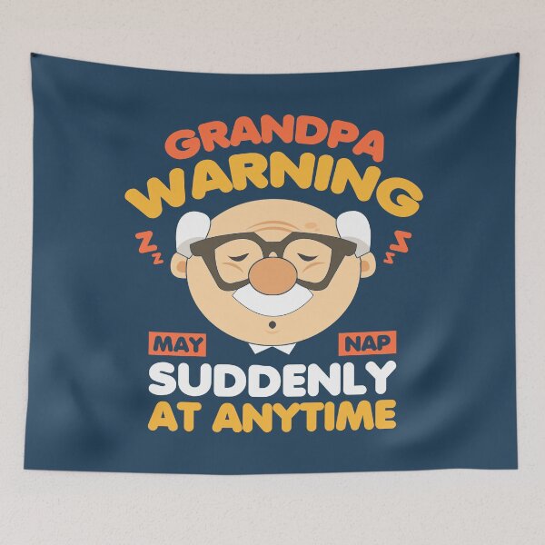 Item preview, May Nap Suddenly At Any Time Funny Grandpa Warning designed and sold by Chris Pierre Art.
