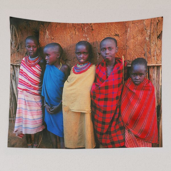 Item preview, African Children In Kenya, Africa By Mud Hut  designed and sold by DEC02.