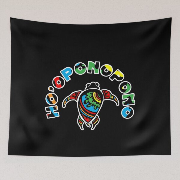 Item preview, Ho' oponopono! colorful hawaii design of a turtle with the saying ho oponopono. designed and sold by NobelFashion.