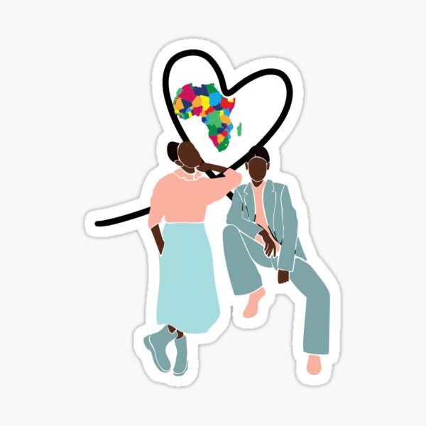 African Couple Stickers Redbubble