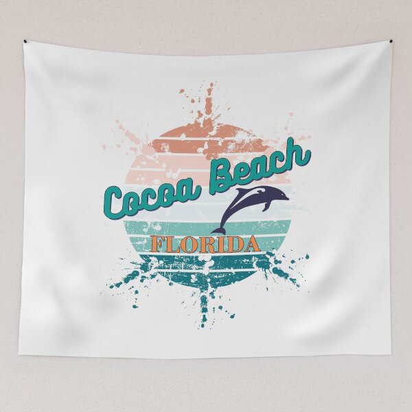 Item preview, Cocoa Beach Florida Exploding Watercolor Retro Sunset designed and sold by adriana-holmes.