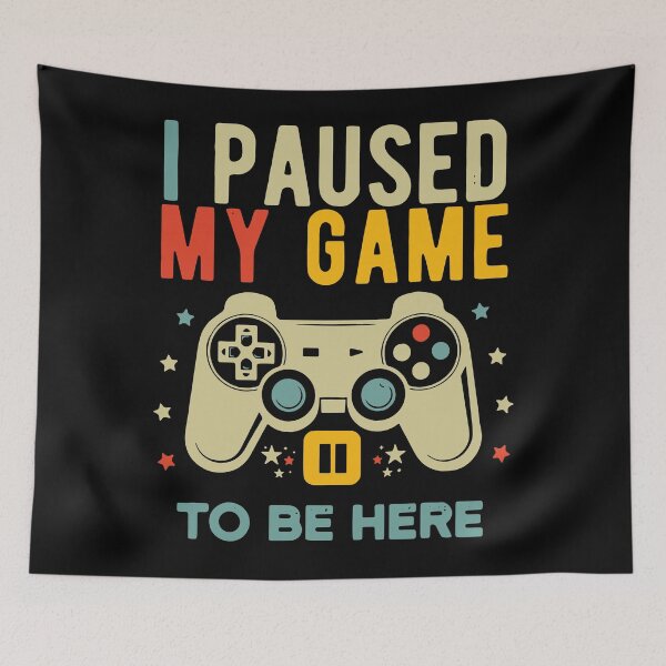 Item preview, I Paused My Game To Be Here T-Shirt, Funny Video Game Shirt, Vintage Gamer Shirt, Gamer Shirt designed and sold by UniqueStylistic.