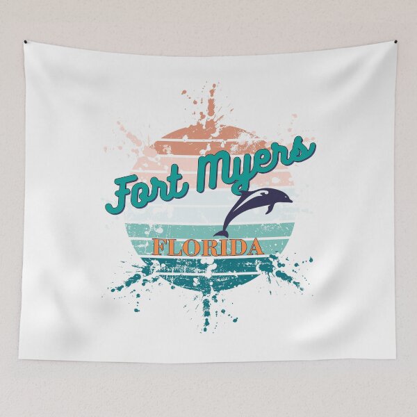 Item preview, Fort Myers Florida Exploding Watercolor Retro Sunset designed and sold by adriana-holmes.