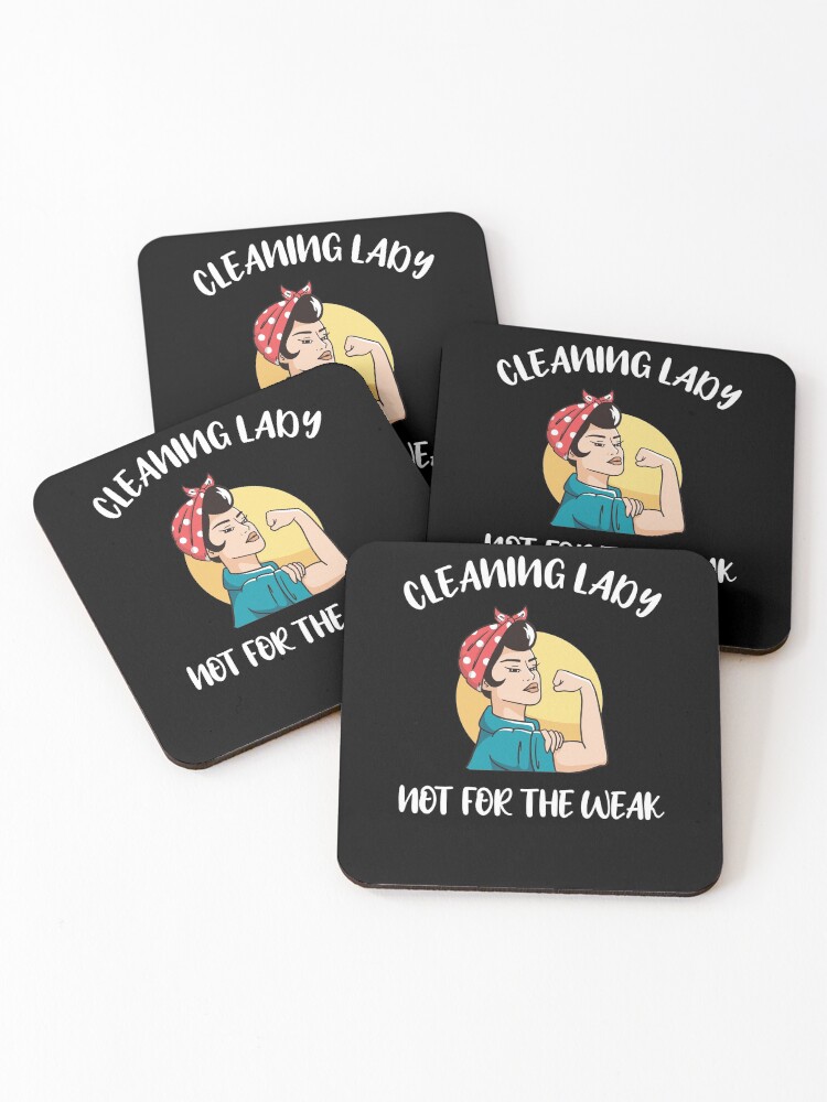 Thumbnail 1 of 5, Coasters (Set of 4), Cleaning Lady Housekeeper Housekeeping Cleaner designed and sold by Pukiart.