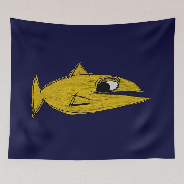 Aperçu de l'œuvre Poisson jaune  créée et vendue par MentaLee.