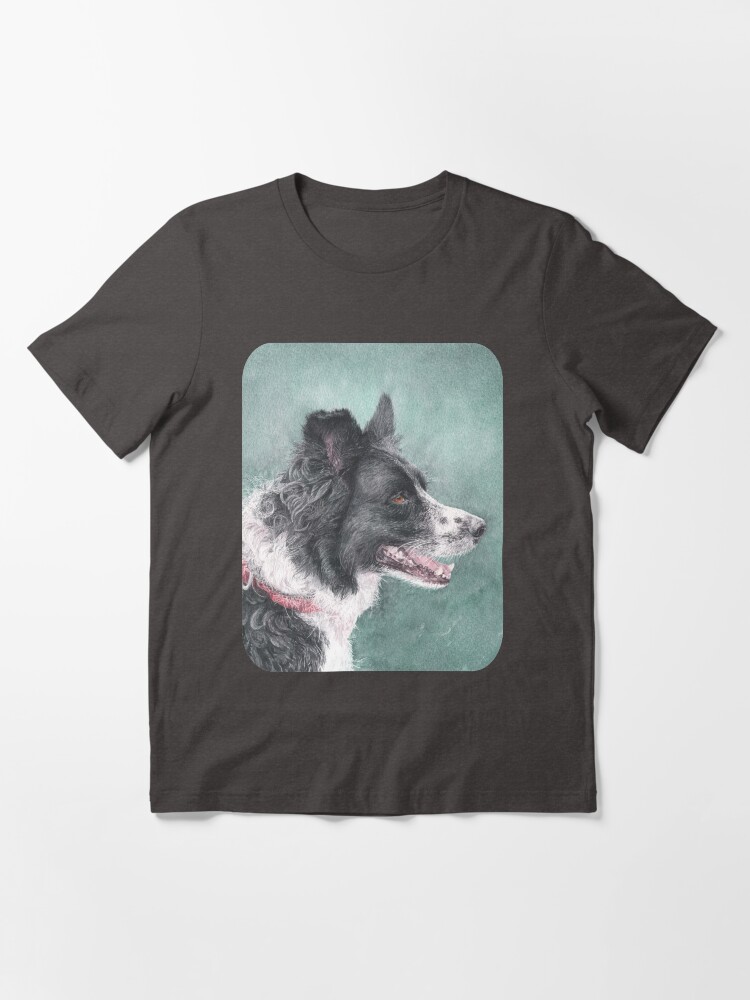 Alternate view of Tess the Border Collie Essential T-Shirt