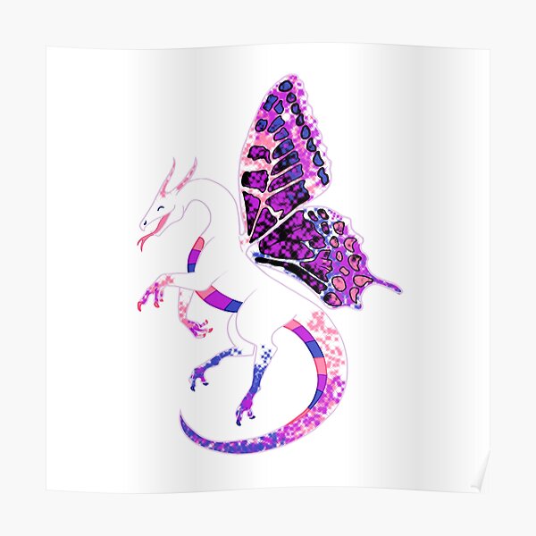 Genderfluid Pride Fae Dragon Poster For Sale By Stupidmasky Redbubble