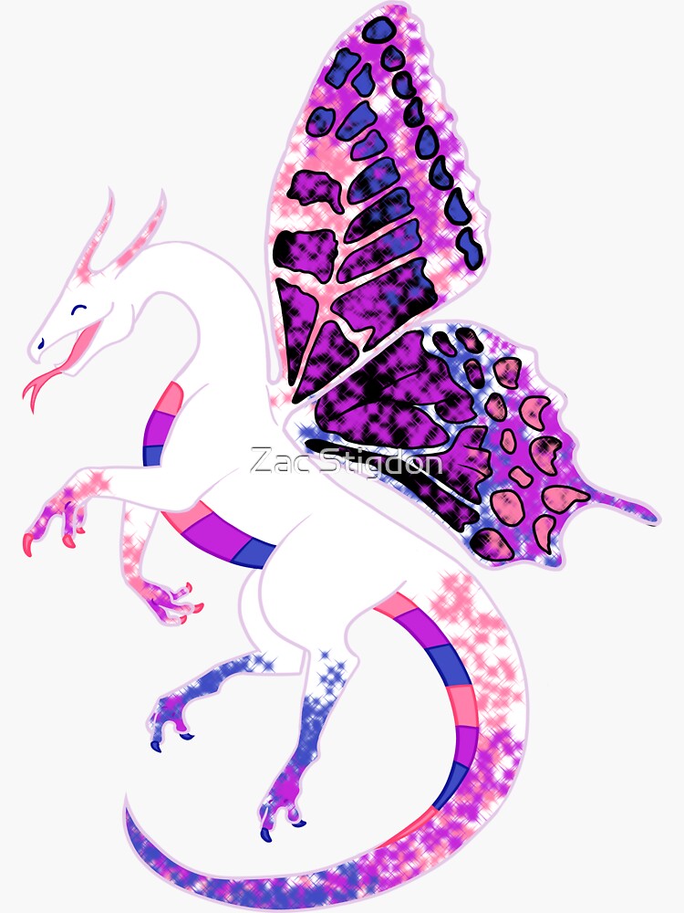 Genderfluid Pride Fae Dragon Sticker For Sale By Stupidmasky Redbubble