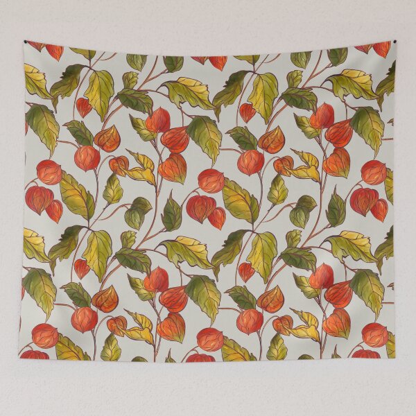Item preview, Fall autumn physalis plants dark designed and sold by Milatoo.