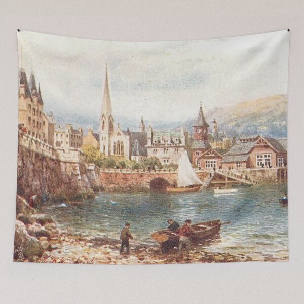 Item preview, Vintage Illustration of Oban, Scotland - The Harbour designed and sold by yourscotland.