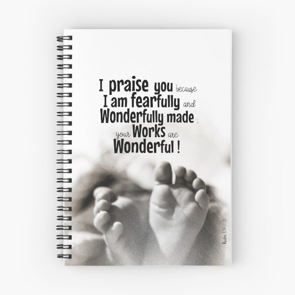 Item preview, Fearfully and wonderfully made visual - bible verse - Baby feet  designed and sold by MagaliC.