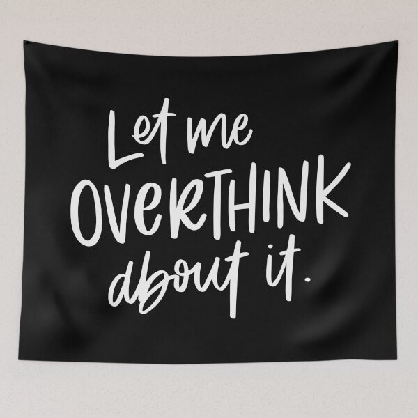 Item preview, Let me overthink about it lettering type  designed and sold by awkward-owl.