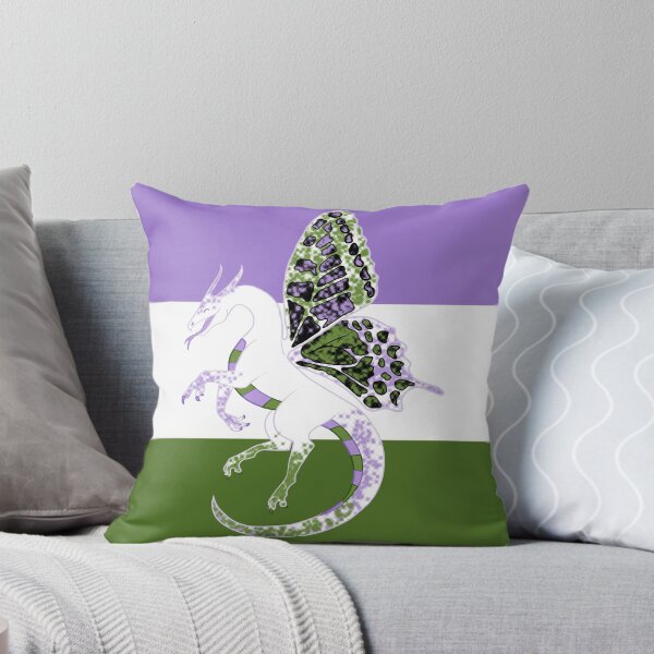 Item preview, Genderqueer Pride Fae Dragon With Flag designed and sold by Zac Stigdon.