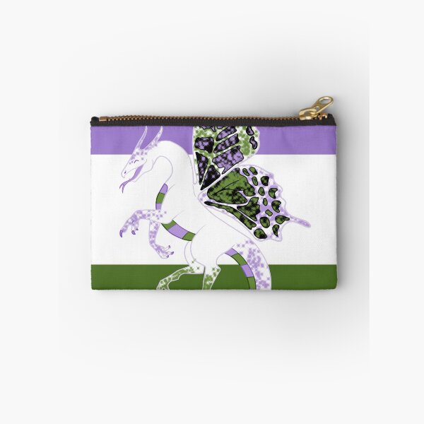 Item preview, Genderqueer Pride Fae Dragon With Flag designed and sold by Zac Stigdon.
