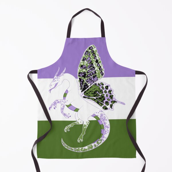 Item preview, Genderqueer Pride Fae Dragon With Flag designed and sold by Zac Stigdon.